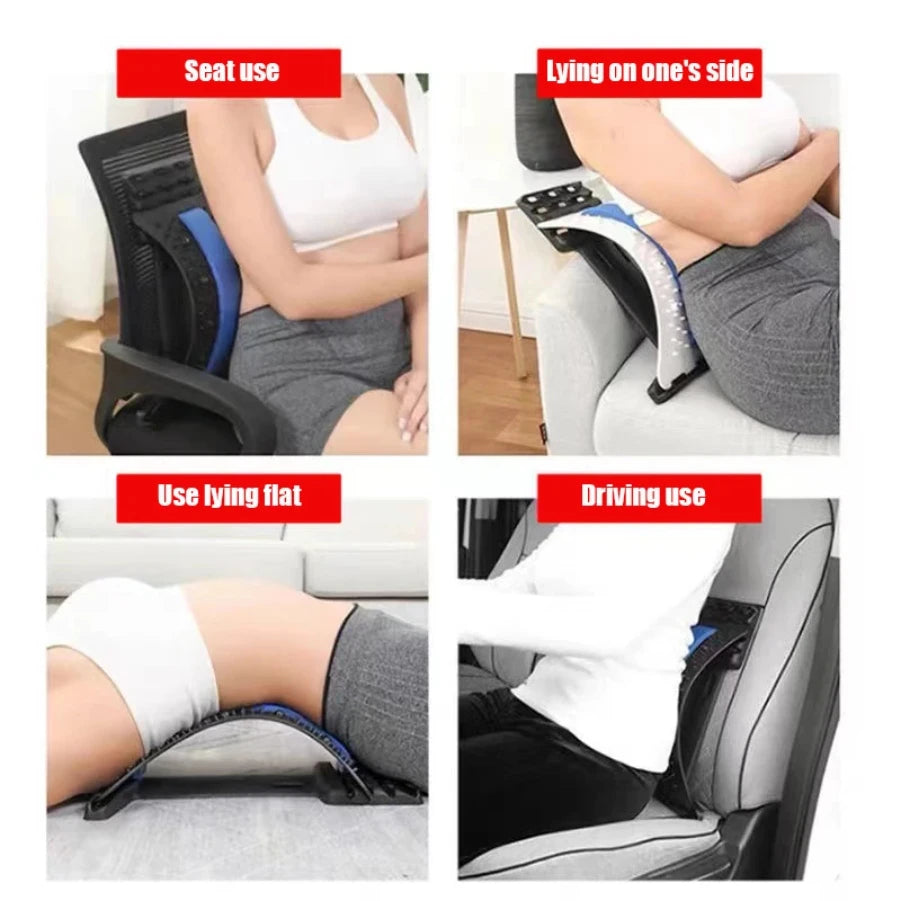 Lumbar massage pad; back massager; fitness lumbar support; lumbar stretcher