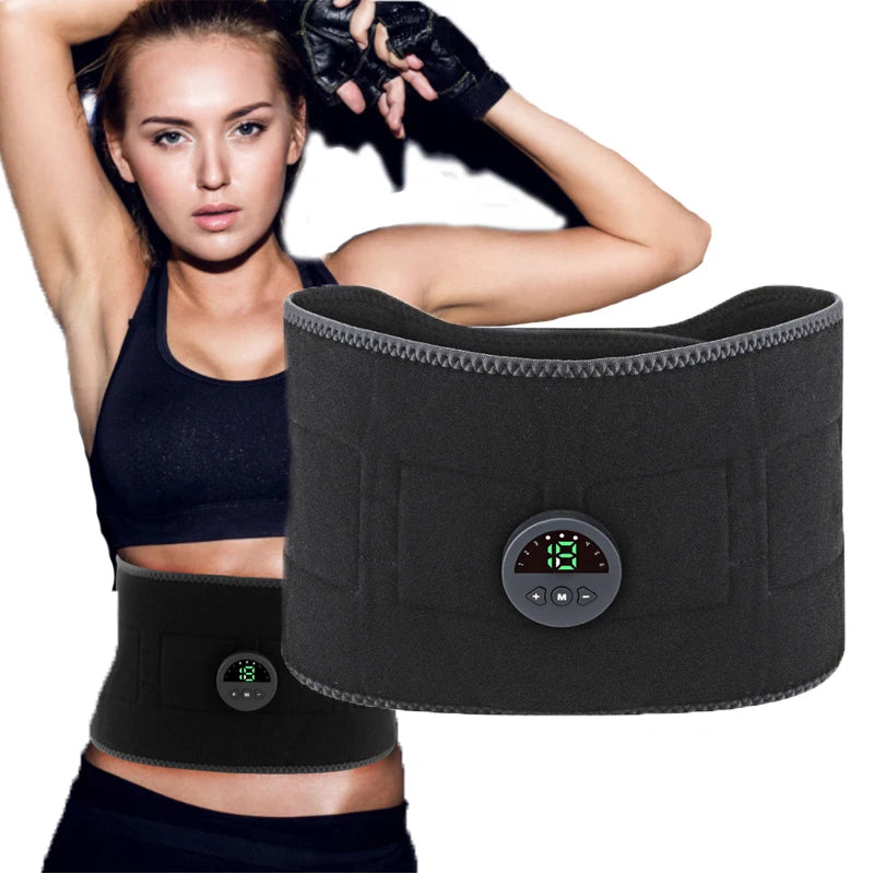 EMS 9 Gears Abdominal Muscle Stimulator Training Belt Trainer  Abdominal Fitness Home Exercise Weight Loss Fitness Massager