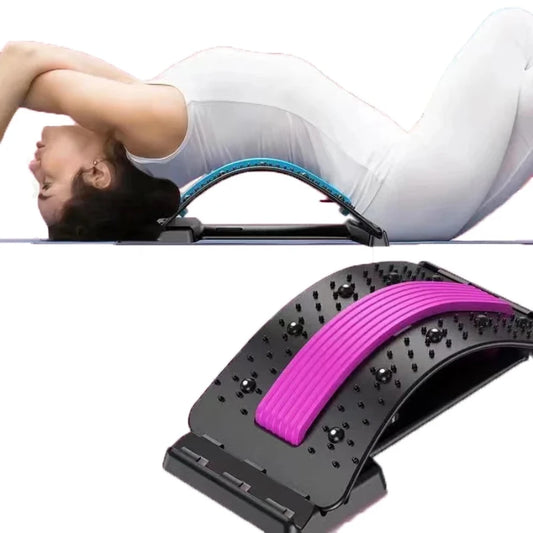 Lumbar massage pad; back massager; fitness lumbar support; lumbar stretcher