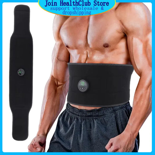 EMS 9 Gears Abdominal Muscle Stimulator Training Belt Trainer  Abdominal Fitness Home Exercise Weight Loss Fitness Massager
