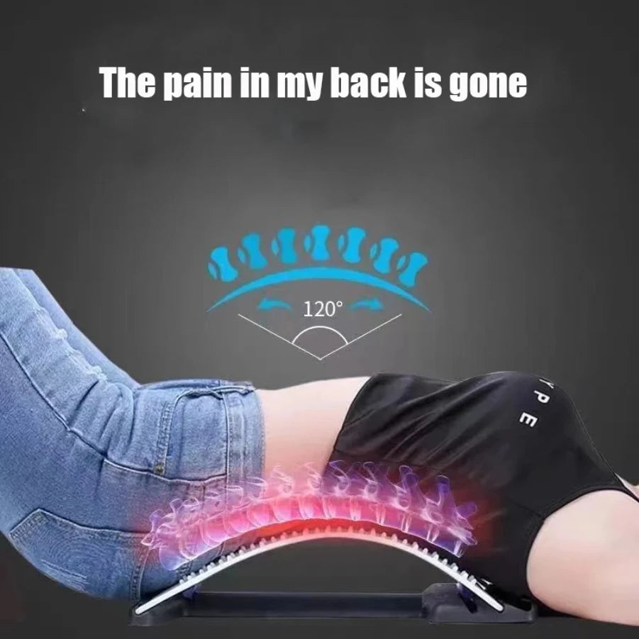 Lumbar massage pad; back massager; fitness lumbar support; lumbar stretcher